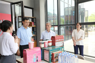 广西国商院调研组到我?？疾旖涣?校党委书记刘子林参加座谈