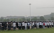 电子信息工程学院举行升旗仪式暨“以青春之我，铸牢中华民族共同体的意识”主题宣讲