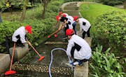 【青春向党建新功】机电工程学院志愿者到园博园开展  “除隐患，现风貌”志愿行动