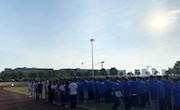机电工程学院在升旗仪式上开展“请党放心、强国有我”主题教育