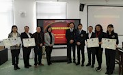 欧洲侍酒师学校联盟主席来访洽谈侍酒师合作项目并为我校侍酒师初级讲师颁发证书